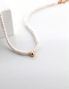 B28Minimalist French series, sterling silver, natural mother-of-pearl, retro original design necklace