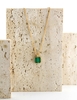 B16Minimalist French series, sterling silver natural malachite fashion retro original design necklace